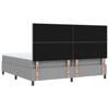 Upholstered Bed with Headboard Light Gray 200 x 200 cm Fabric