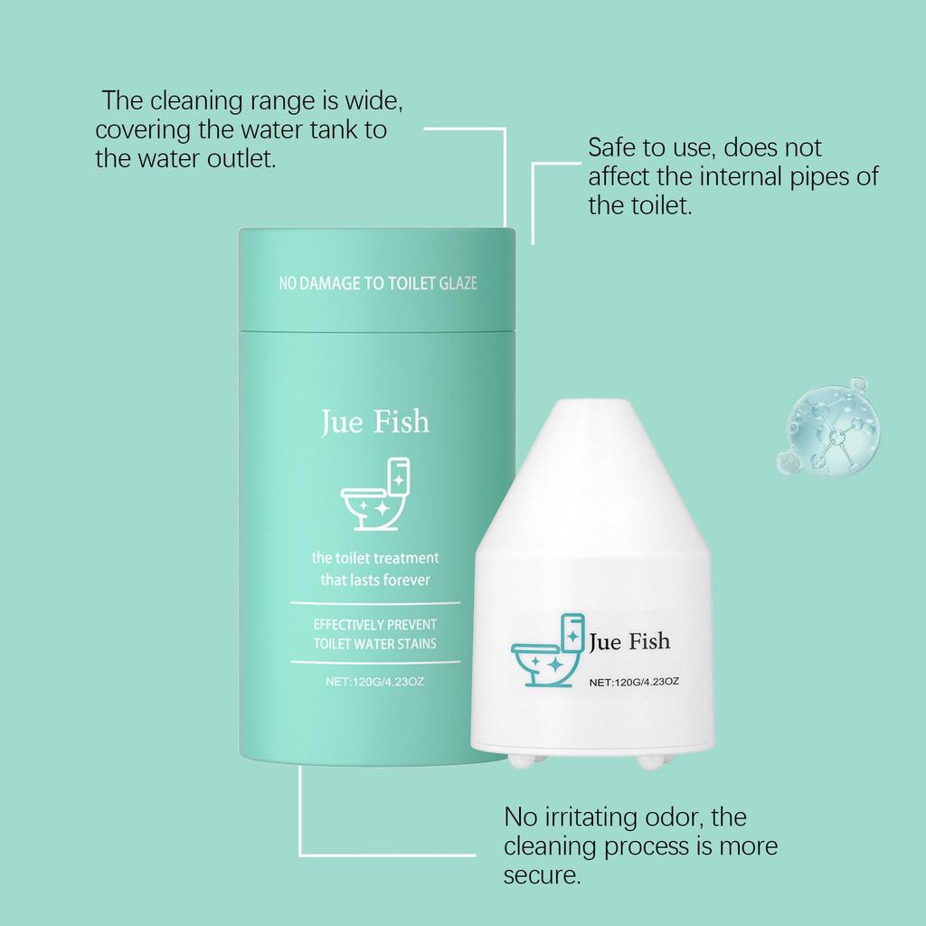 JUE FISH Automatic Toilet Cleaner - Drop-in Foam Fresh Deodorizer