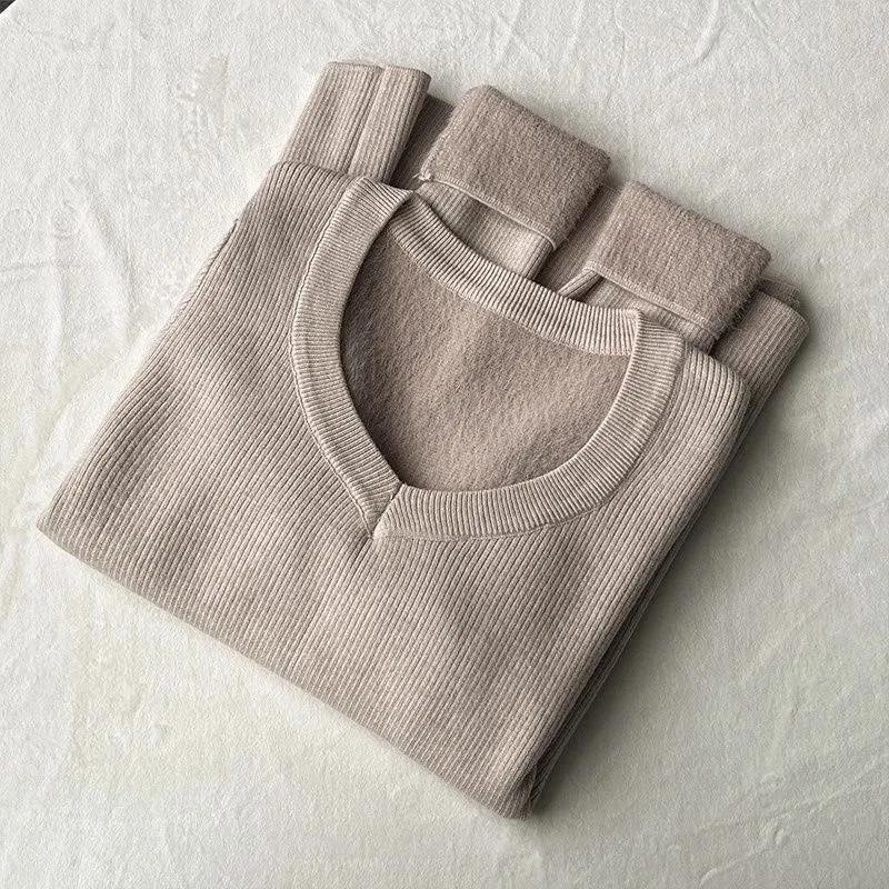 Pullovers Tops Women Long Sleeves Winter Padded V Neck Blouse Oversized Loose Long Sleeve Shirt Slim Pullover Tops