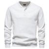 2025 New Autumn and Winter Simple Solid Color Fashionable Round Neck Sweatshirt for Men