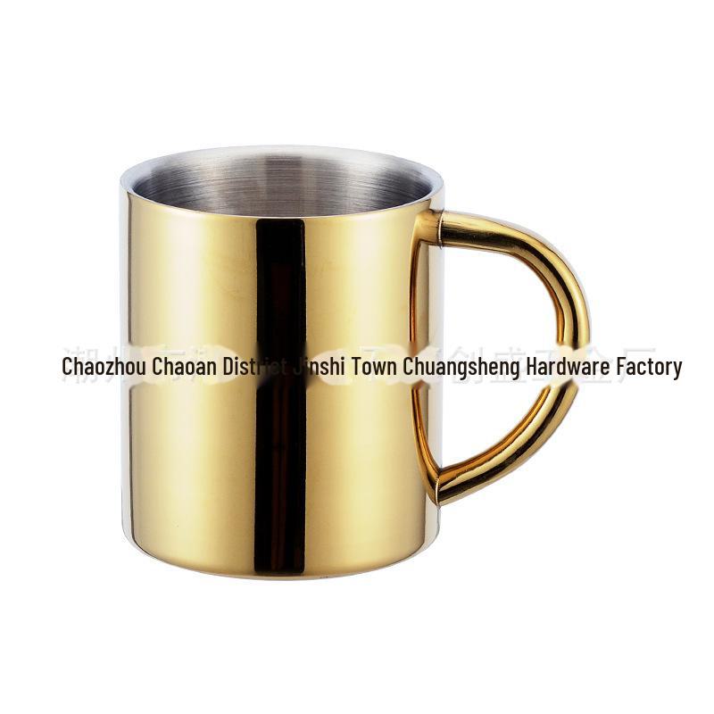 

Детская кружка из позолоченной нержавеющей стали 304 с двухслойной изоляцией 201 Steel - 300ml