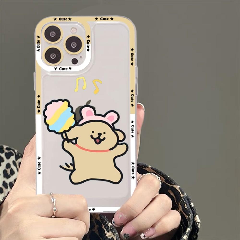Cartoon Line Dog Phone Case For iPhone 14 13 12 11 Pro Max XS X XR SE 2020 6 7 8 Plus Mini Protective Cover