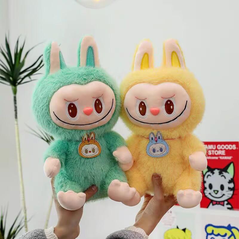 1 Piece 22CM Labubu Plush Doll Toy Cartoon Cute Girls Suppleness Doll Pillow