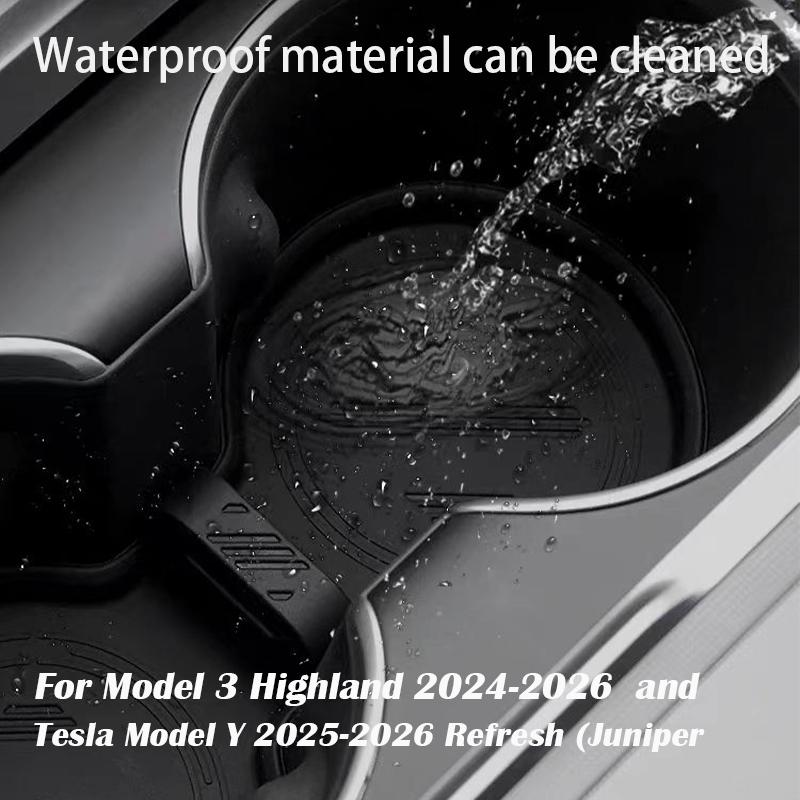 For Tesla Model Y (2025-2026) and Model 3 (2024-2026) Centre Console Slot Sliding Stopper Cup Holder Attachment Fixture