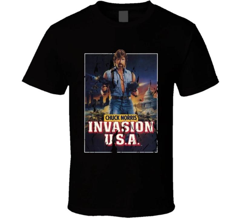 

Chuck Norris Invasion Usa 80s Action Movie T Shirt New Spring/Summer Arrivals Regular Fit Casual Men Women 5XL різнокольоровий