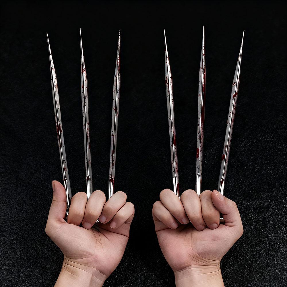 X-Men Wolverine Plastové drápy na ruku – Neostřený model vlčích drápů pro COS Nové.