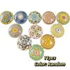 Ceramic Material Ceramic Pull Handle Circular Shape Bohemian Furniture Handle  Cabinets