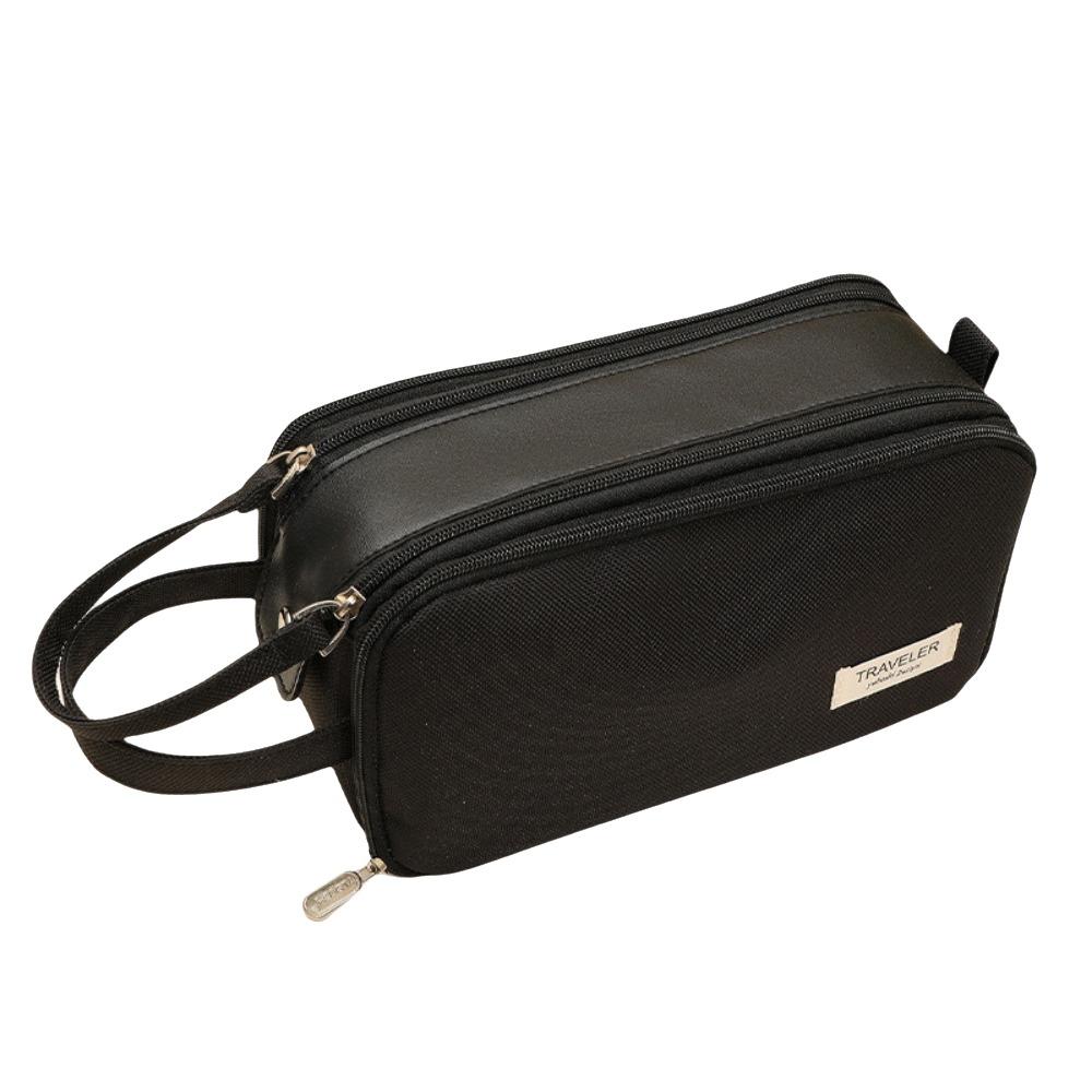 

Canvas Storage Bag Large Capacity Student Stationery Kawaii Pencil Bag School Supply чорний