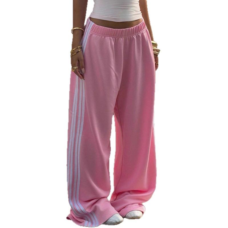 Women's Athleisure Pants Women's Knitted Drawstring Loose Wide Leg Sweatpants