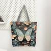 Butterfly Three-dimensional Embroidery Women's Bag Craft Casual Large Tote Capacity Bag