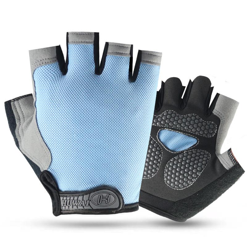 Cycling Half-finger Gloves Velcro Sunscreen Men and Women Non-slip Summer Bicycle Pads Fitness Fishing Gloves