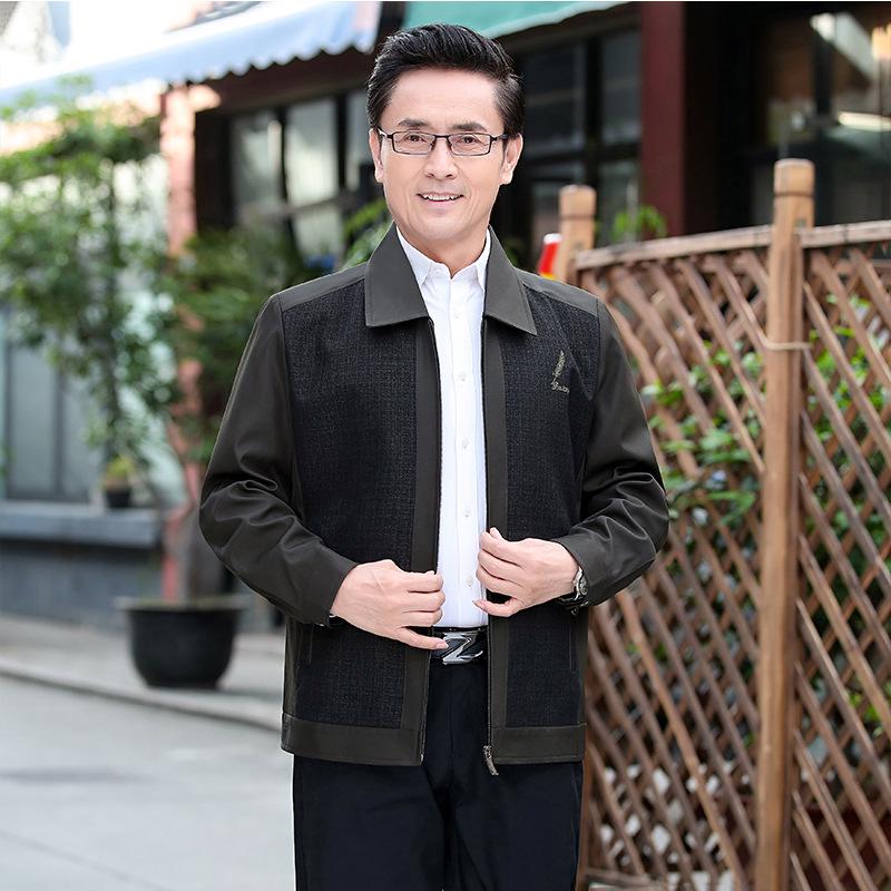 Spring Style Men's Jacket for Middle-aged and Elderly