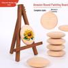 Round Solid Wood Painting Board with Customizable Styles