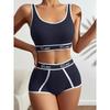 A Comfortable, Fitted, Breathable, Soft, Threaded, English Edge Patchwork Bra Set