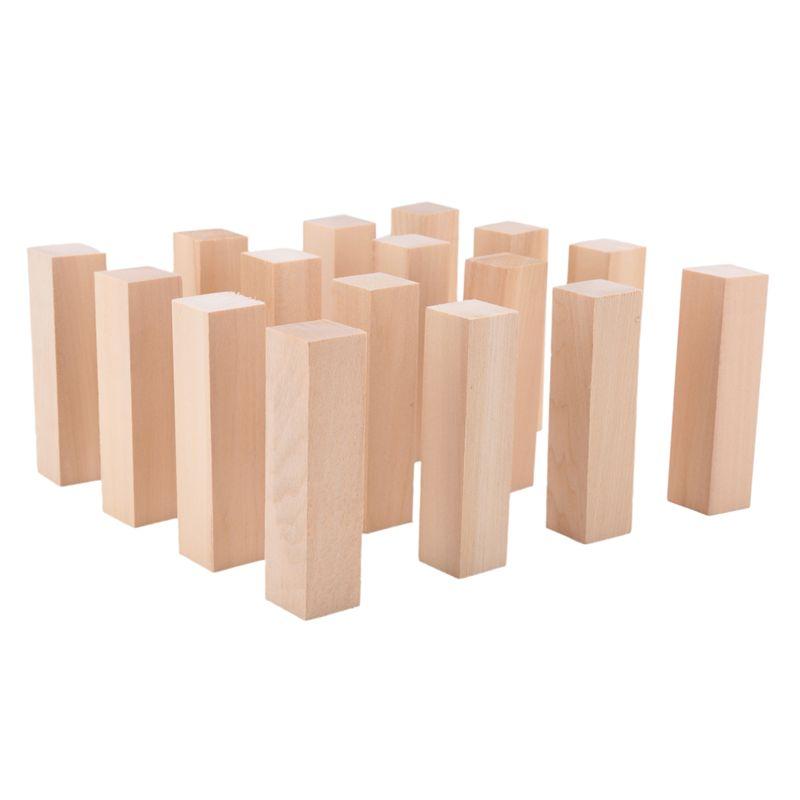 A20F-Basswood Carving Blocks Whittling Wood Carving Kit 19PCS Wooden Blocks For Crafts Bass Wood For Carving