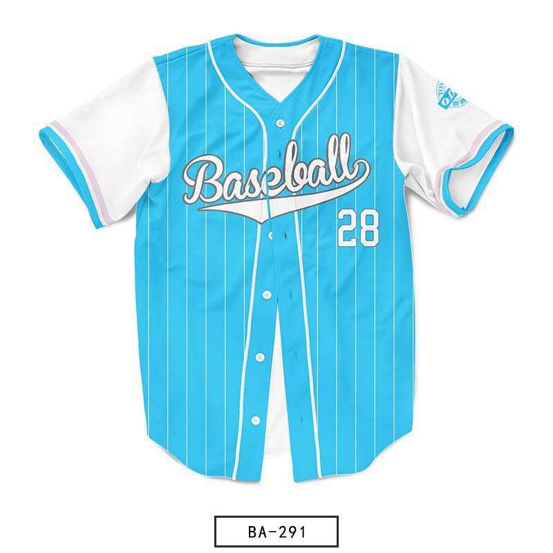 Men's and Women's Same Baseball Uniforms, European and American Baseball Tops, 3D Digital Printing Sportswear, Game Training Uniforms