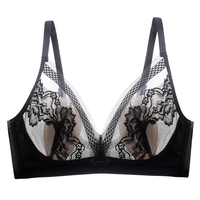 Wire-free Bunny Ear Women's Thin Cup Bra Breathable and Sexy Underwear