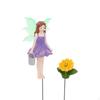 Flower Pot Fairy Decoration Outdoor Resin Figurine WeatherResistant Garden Statue for Patio