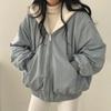 Winter Two Sided Plush Cotton Jacket for Women Loose Hooded with Thick Plush Coat for Women