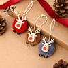 Small Lightweight Xmas Tree Ornaments Christmas Felt Elk Hanging Ornaments, Cute Fuzzy Pom Reindeer Adorable Deer for Windows Pendant, Holiday