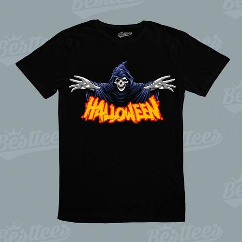 Halloween Pumpkin The Reaper Magic Dark October Horror T-Shirt S разноцветный