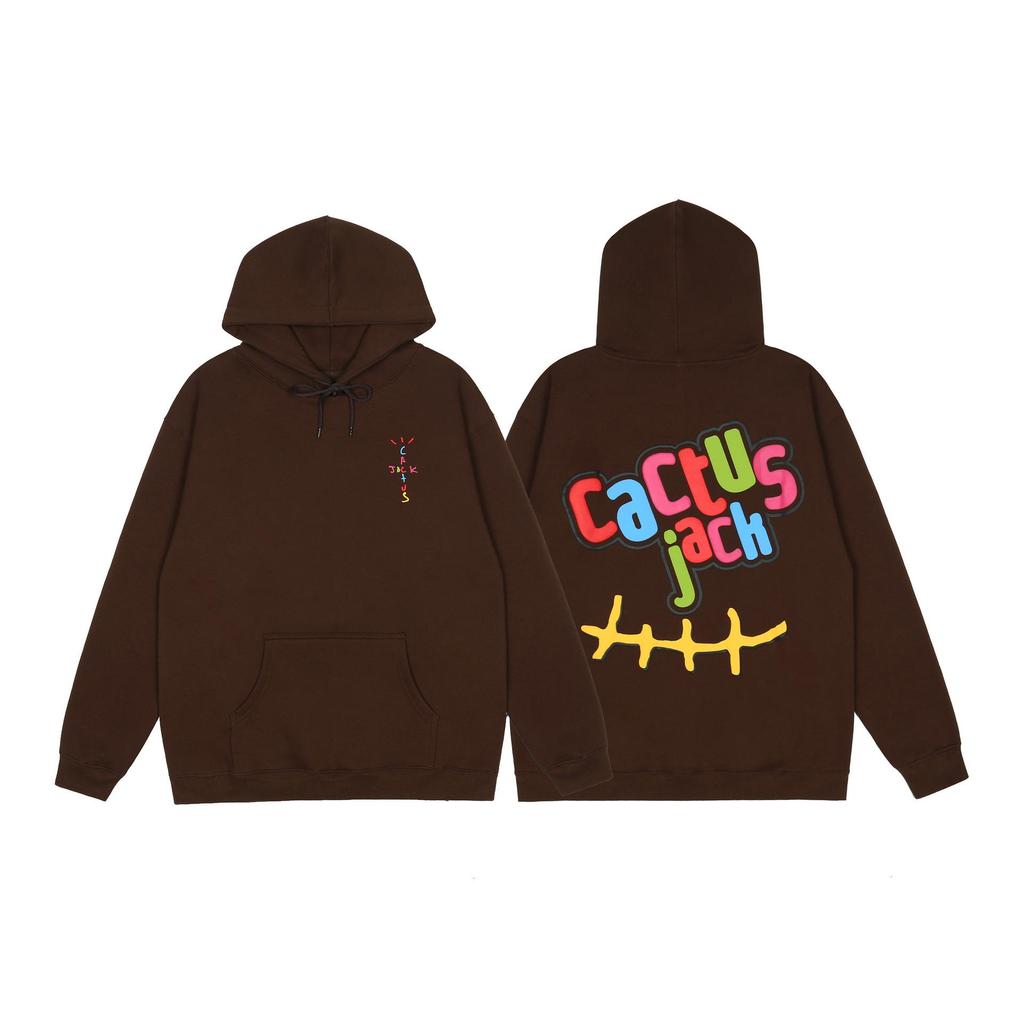 Cactus Jack Coffee High-End Men's Autumn Winter Hoodie - European American Street Style