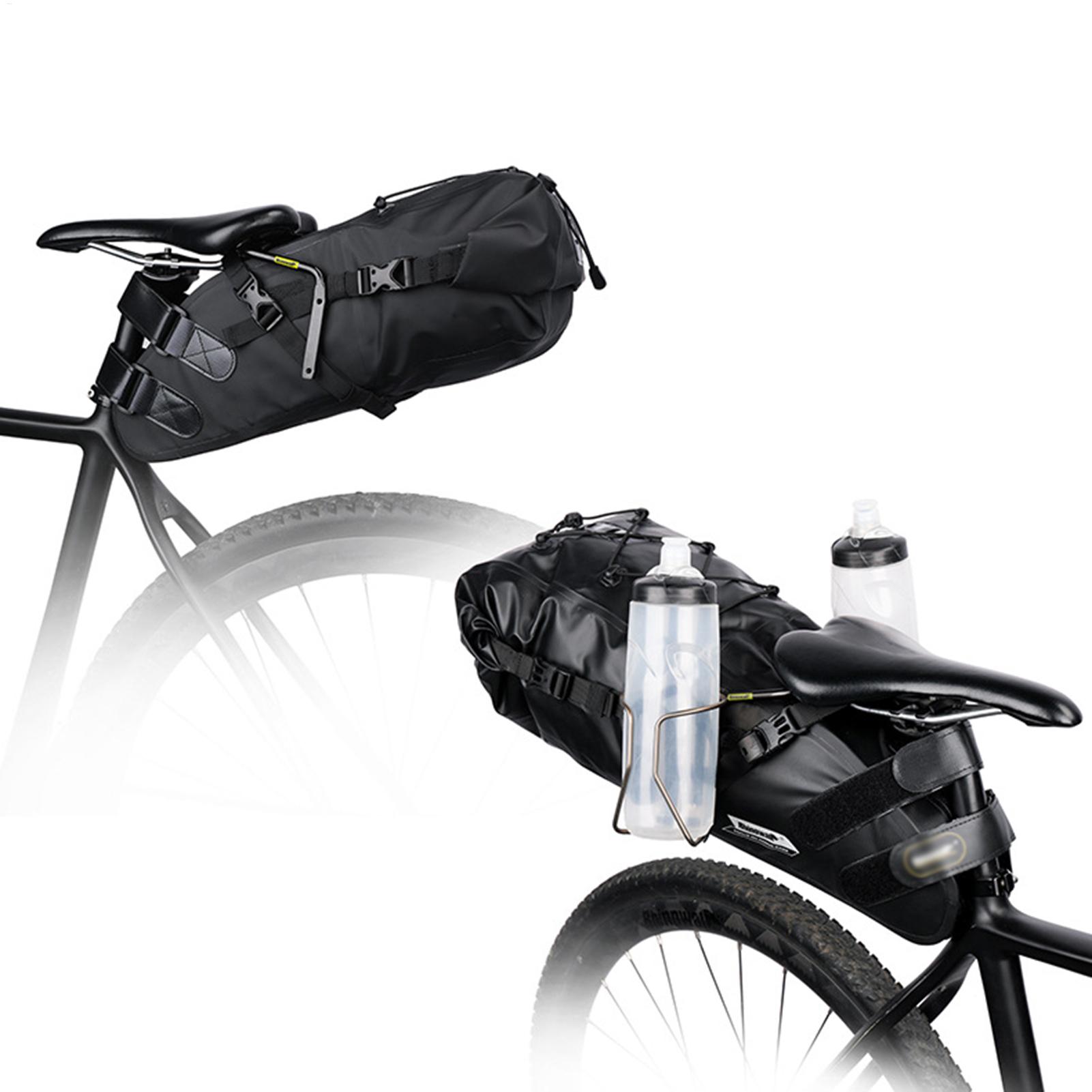 Bike Saddle Bag Stabilizers Support Bracket Bike Water Bottle Holder For Bicycle Saddle Bag Anti-shake Rear Rack Bag чёрный