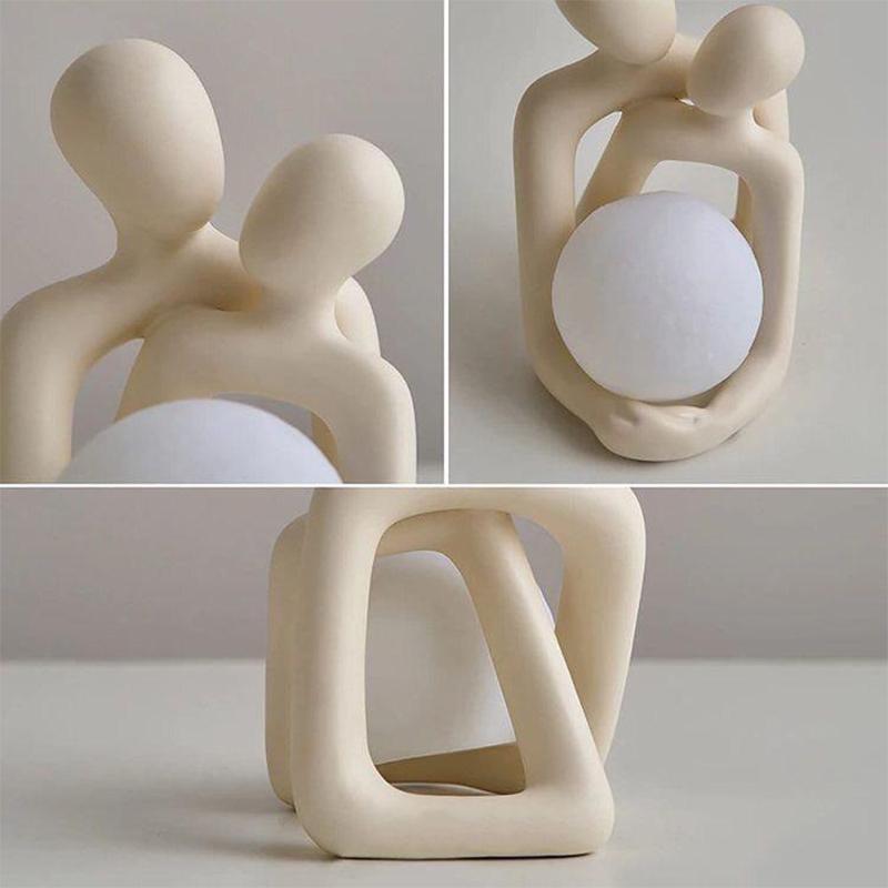 Abstract Figure Statue Love Statue Home Decor Embrace Sculpture Modern Abstract Character Couple Living Room Desktop Creative