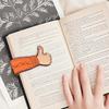 Magnetic Leather Bookmark with Thumb Design for Book Lovers Notebooks and Clip