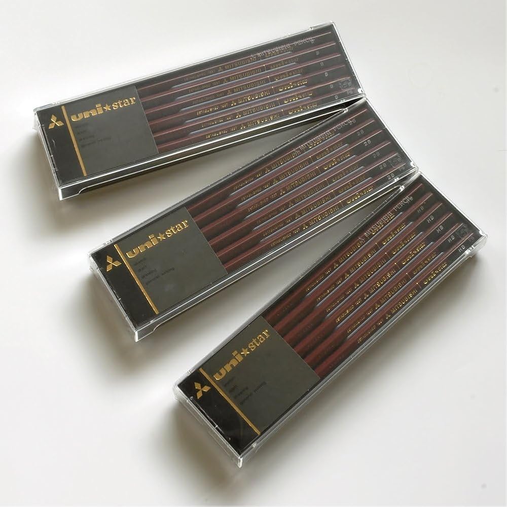 Mitsubishi Pencils Unistar 2B Pencils 1 Dozen (Pack of 12) US2B Smooth Writing School Home Study ...