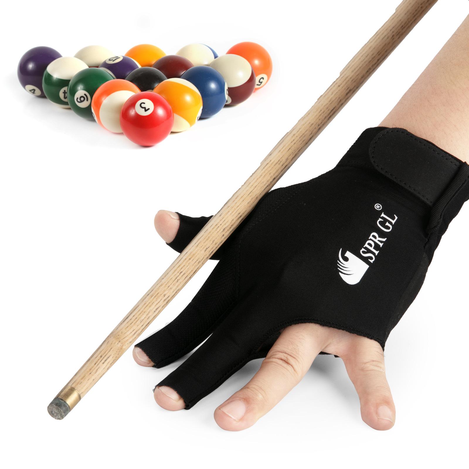Meiz High Elastic Non-Slip Breathable Three-Finger Billiard Gloves чёрный
