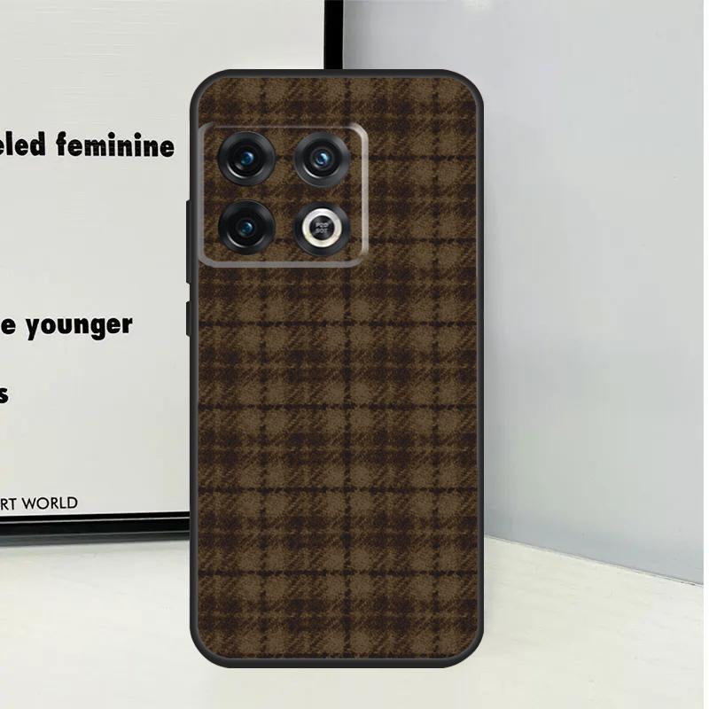 Brown Plaid For OnePlus Nord CE 5 2 3 4 Lite N20 N30 Case For OnePlus 15 13 12 11 10 Pro 10T 12R 13R 13T