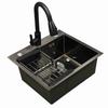 Drop In Kitchen Sink Stainless Steel Kitchen Sink Undermount Kitchen Workstation with Faucet for Washbasin Dishwasher