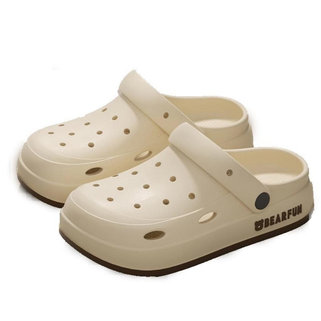 Sandalen - Leichte Sommer-Strand-Slipper mit dicker, gepolsterter Sohle, weicher runder Zehenpartie und minimalistischem Design für den Innen-/Außenbereich