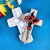Unikátní Silikonová forma Love Heart Crosses Multifunkční silikonová forma pro výrobu šperků a řemesel z pryskyřice s tématikou lásky