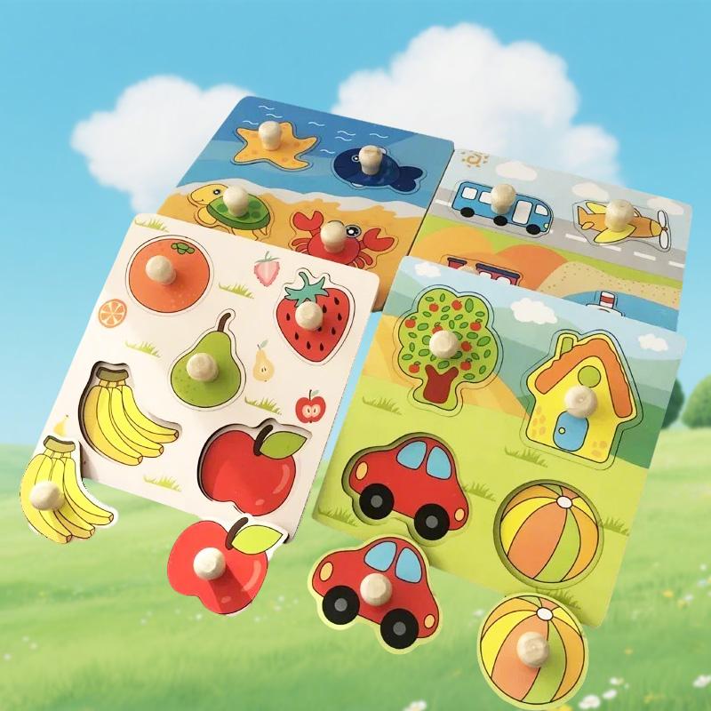 Montessori Style hračky pro miminka 3D dřevěn 3D puzzle stírací deska pro děti Puzzle Puzzle Děti Ran vzdělvní