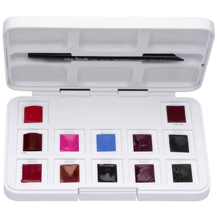 Peinture Aquarelle - Royal Talens - Van Gogh - 12 Godets - Rose/Violet