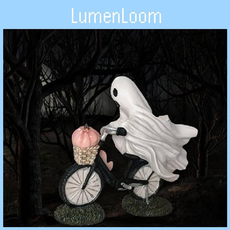 Adorable Halloween Ghost Figurine Set For Charming Home Office And Garden Decor