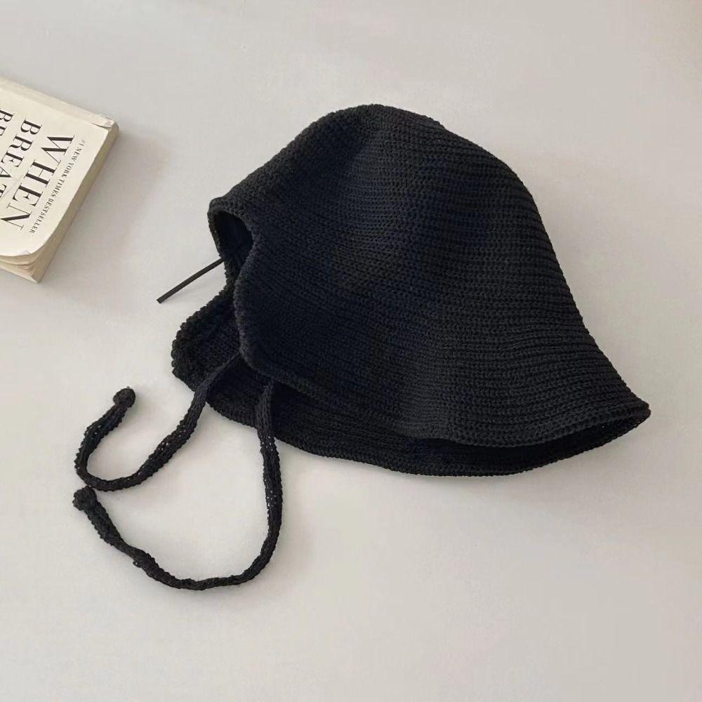 Breathable Straw Sun Hat Foldable Sun Hat Sun Protection Beach Sun Cap  For Women Female чёрный