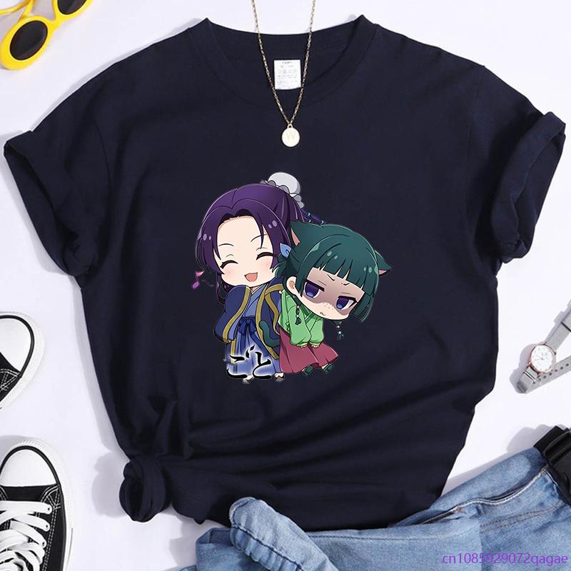 

Аниме Дневники аптекаря Принтованная футболка Женская Повседневная Милая Аниме Футболка 4XL