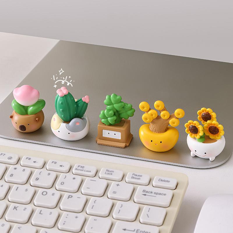 Creative Lucky Potted Car Ornaments For Workers Cute Decorations For Office Computer Desktops