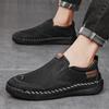 Fashion Handmade Mens Casual Shoes Soft Bottom Non-Slip Outdoor Mens Loafers Classic Vintage Design Walking Shoes Male Plus Size 38-46