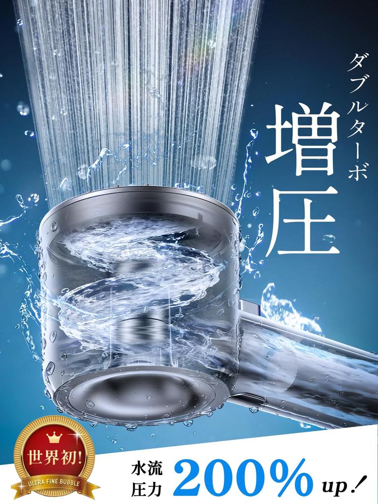 Anycee Shower Head with Bubble Function Pressure Boost Cleaning Water Handheld Water 3 High Water Chlorine Improved Skin Hair Skin Pore Dirt Easy