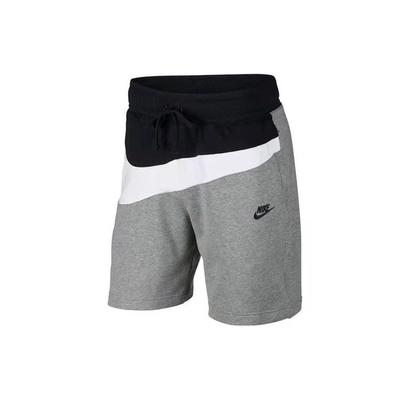 Sport Shorts With Elastic Waist And Large Logo Splicing Men Bottoms Grey AR3162-091