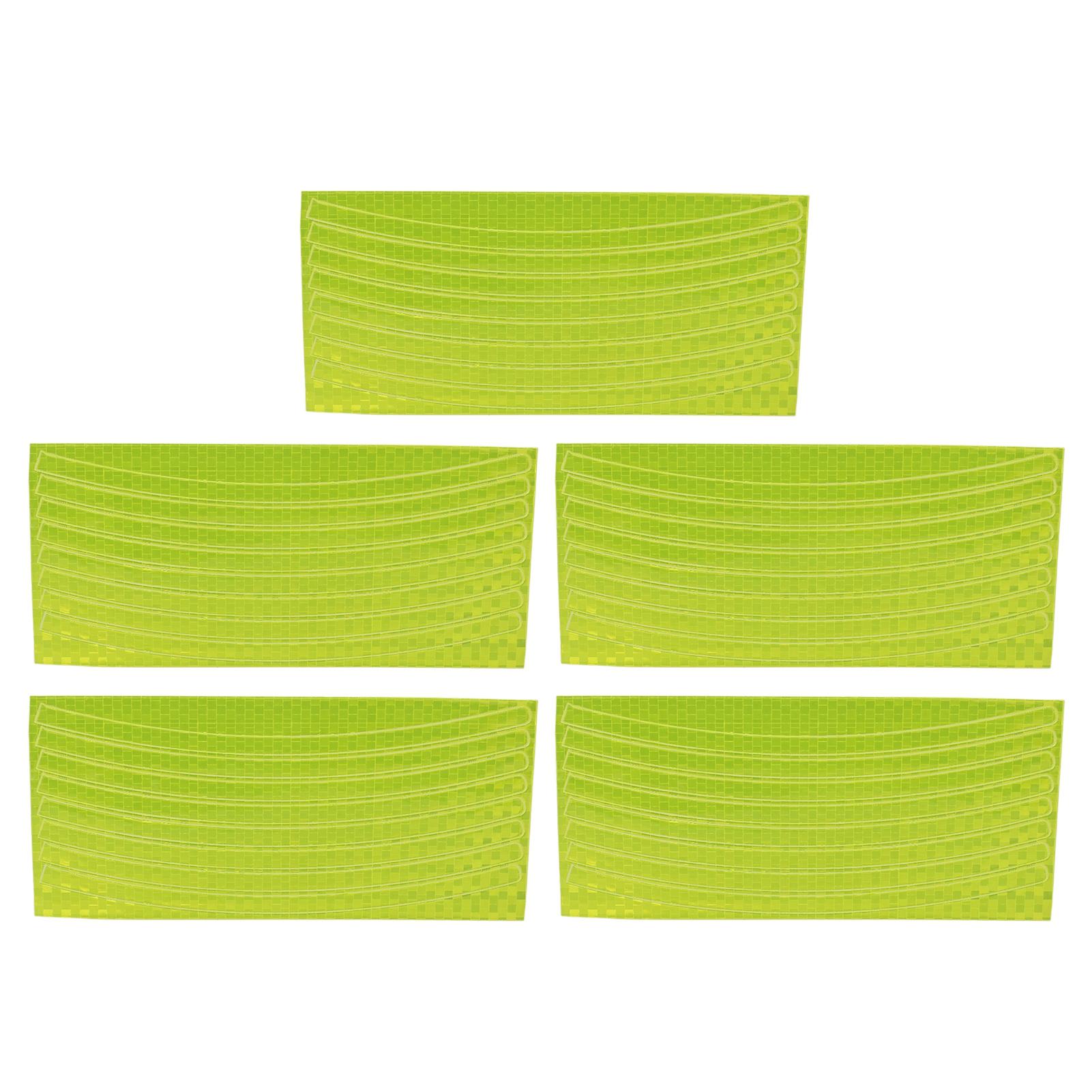 5pcs set Mountain Bike Reflective Stickers High Temperature Resistant Bicycle Wheel Rim Stripes
