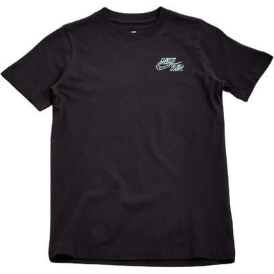 Sportbekleidung Logo Print Kurzarm T-Shirt Kinder Tops Schwarz FD0845010