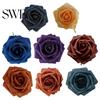 Home Decoration Artificial Roses 1 Box Flowers PE Foam Realistic Dahlia Rose Valentines Day Gift DIY Bridal Bouquets Fake Flower with Flexible