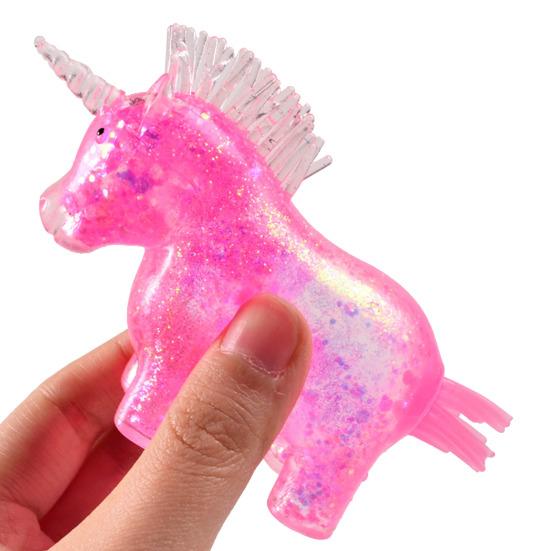 Pferd Salamander Quetschspielzeug mit Glitzer Stressabbau Pferd Zuckerball Sensorisches Spielzeug Entspannung Angstreduktion Tier Fidget Spielzeug
