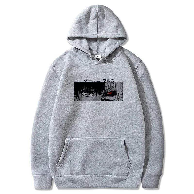 Anime Tokyo Ghoul Kaneki Ken Eyes Print Pullovers Hoodie Loose Hip Hop Sweatshirt Punk Streetwear Harajuku Women Hoodie Top