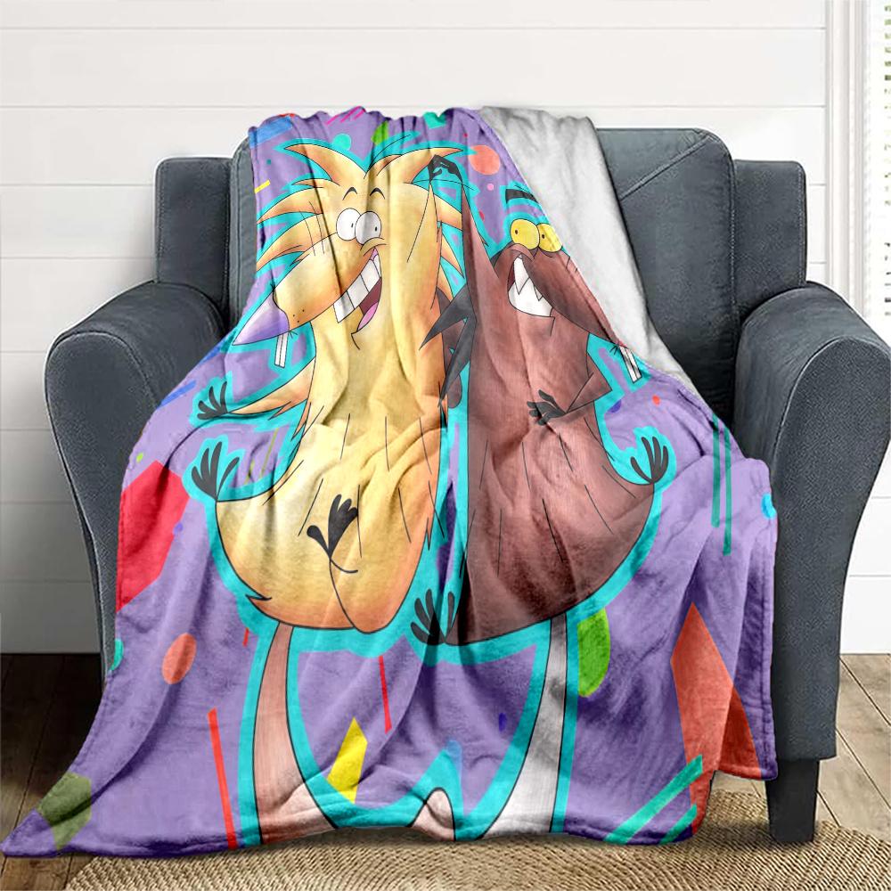 The Angry Beavers Flannel Blanket, High quality Comfortable for All Seasons, Home Decor, Warmth and Comfort